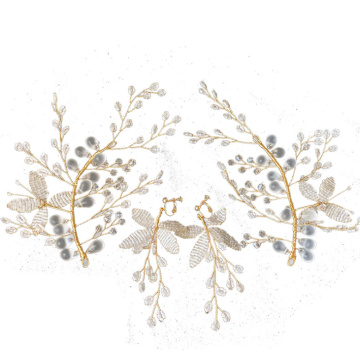 Bridal Crown Hair Accessories Handmade Heavy Industry Butterfly Beaded Soft Tiara Earrings Set Wedding